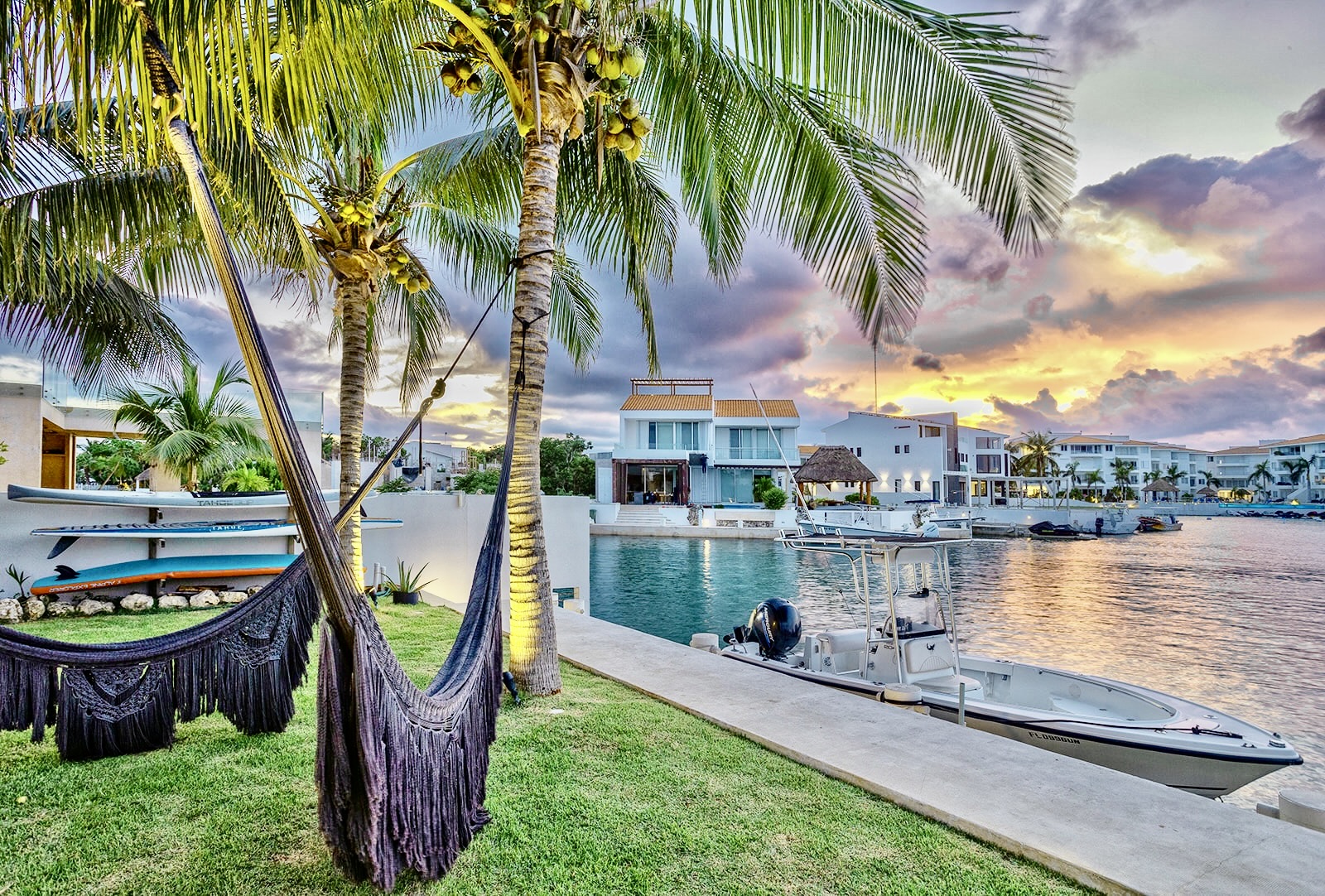 Sunset view from dock